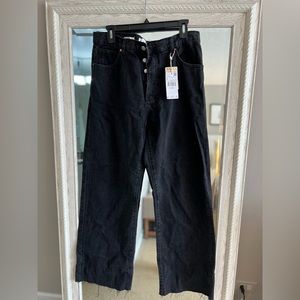 Black High-waist Wideleg Mango Jeans (NEW with tags)